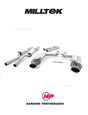 MILLTEK Audi RS4 B7 Cat Back Exhaust 4.2 V8 Saloon Avant and Cabriolet - Resonated - Black Oval Trims - Non-Valved