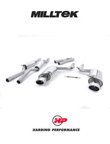 MILLTEK Audi RS4 B7 Cat Back Exhaust 4.2 V8 Saloon Avant and Cabriolet - Resonated - Polished Oval Trims - Non-Valved