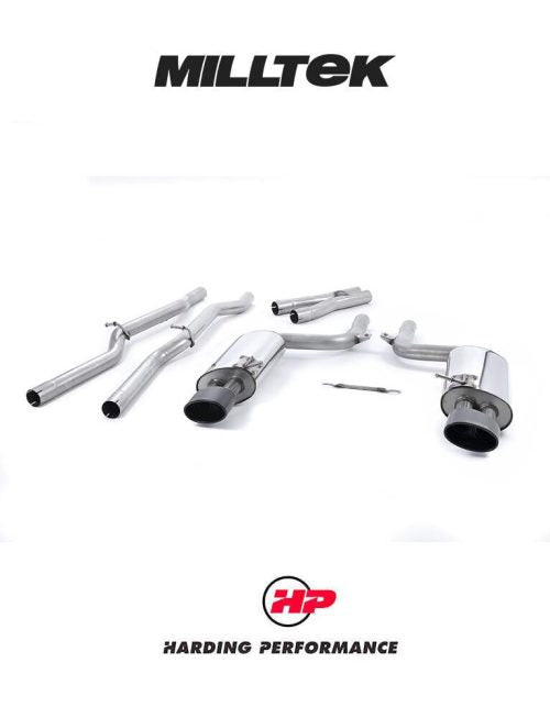 MILLTEK Axle Back Ranger 2.0TDCI 205PS Bi-Turbo Diesel (T9) - GT-90 Burnt/Blue Titanium Tips