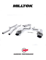 MILLTEK Axle Back Ranger 2.0TDCI 205PS Bi-Turbo Diesel (T9) - GT-90 Burnt/Blue Titanium Tips