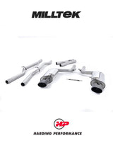 MILLTEK Audi RS4 B7 Cat Back Exhaust 4.2 V8 Saloon Avant and Cabriolet - Non-Resonated - Black Oval Trims - Non-Valved