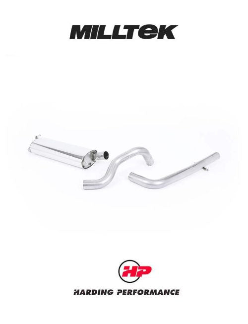 MILLTEK Axle Back Ranger 2.0TDCI 205PS Bi-Turbo Diesel (T9) - GT-90 Brushed Titanium Tips