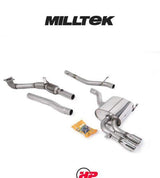 MILLTEK Axle Back Ranger 2.0TDCI 205PS Bi-Turbo Diesel (T9) - GT-90 Cerakote Black Tips