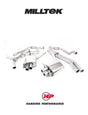 MILLTEK Cat Back – Audi RS4/RS5 B9.5 2.9 V6 Turbo Avant/Sportback (Non OPF/GPF Models) - Resonated (RS5) - Cerakote Black Oval Trims