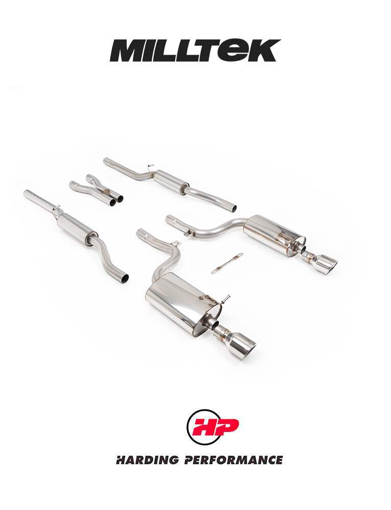 MILLTEK Cat-back – Audi A4 3.0 V6 Quattro B6 - 100mm JET