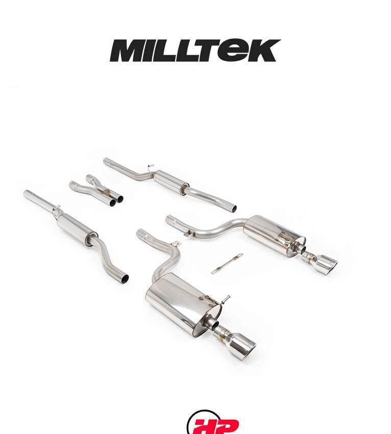 MILLTEK Cat-back – Audi A4 3.0 V6 Quattro B6 - 100mm GT100