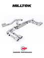 MILLTEK 80mm Particulate Filter-back Audi S3 8Y Sedan - Race Non-resonated (loudest) - Titanium 115 GT Trims