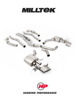MILLTEK Cat Back System including Signature Series Titanium Audi RS6/RS7 C8 4.0 V8 bi-Turbo - Polished Oval Trims