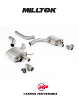MILLTEK Cat Back System including Signature Series Titanium Audi RS6/RS7 C8 4.0 V8 bi-Turbo - Carbon Fibre Ovals