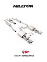 MILLTEK Audi RS4 B7 Cat Back Exhaust 4.2 V8 Saloon Avant and Cabriolet - V2 - Polished Oval Trims - Valved