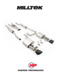 MILLTEK Audi RS4 B7 Cat Back Exhaust 4.2 V8 Saloon Avant and Cabriolet - V2 - Black Oval Trims - Valved