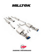 MILLTEK Audi RS4 B7 Cat Back Exhaust 4.2 V8 Saloon Avant and Cabriolet - V2 - Burnt/Blue Titanium Ovals - Valved