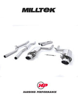 MILLTEK Audi RS4 B7 Cat Back Exhaust 4.2 V8 Saloon Avant and Cabriolet - Non-Resonated - Polished Oval Trims - Valved
