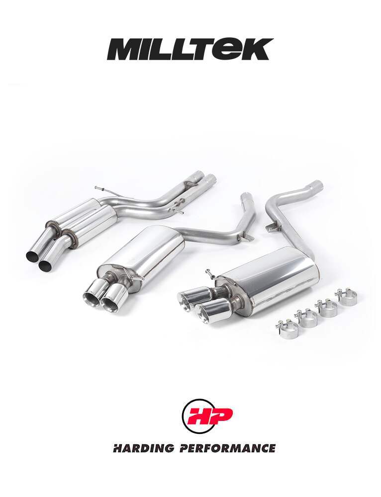 MILLTEK Cat Back Audi S5 Coupe 4.2 V8 Quattro Manual Only - Non-resonated / Race