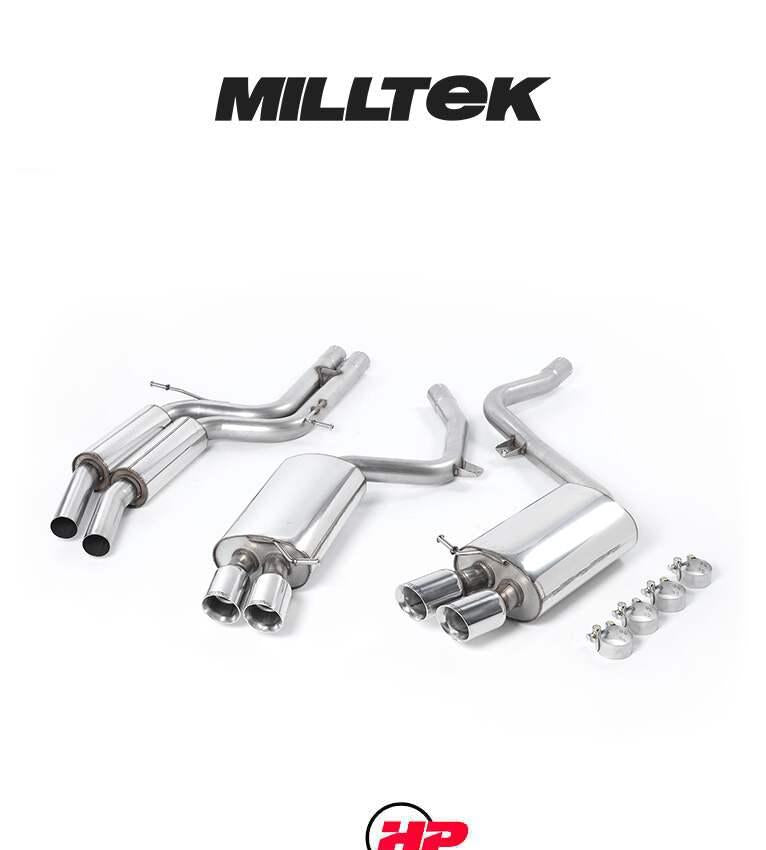 MILLTEK Cat Back Audi S5 Coupe 4.2 V8 Quattro Manual Only - Non-resonated / Race