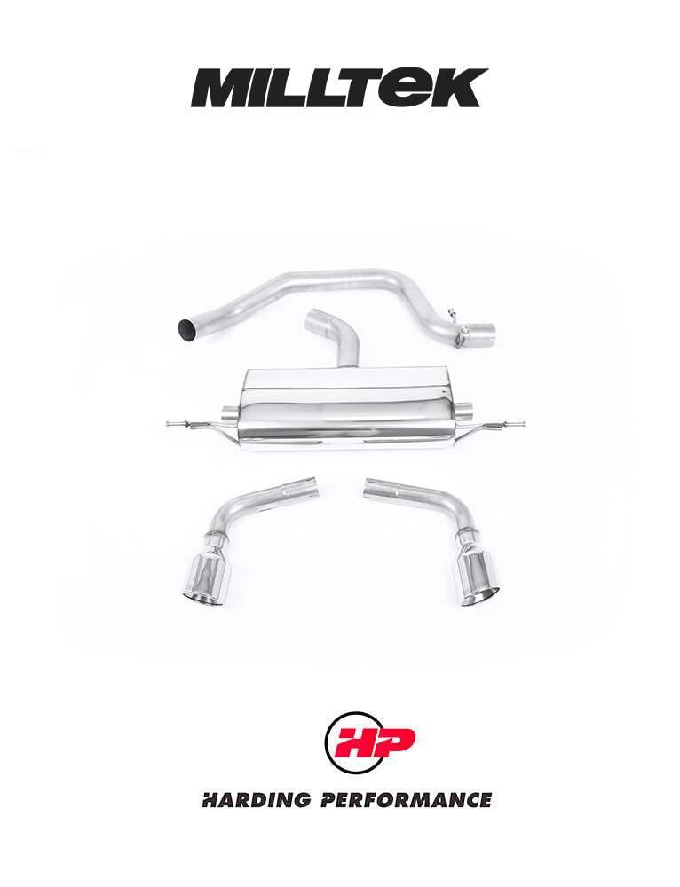 MILLTEK Cat Back Audi TT Mk2 2.0 TFSI 2WD Dual Requires Valance From The 3.2 V6 Model - SSXAU143