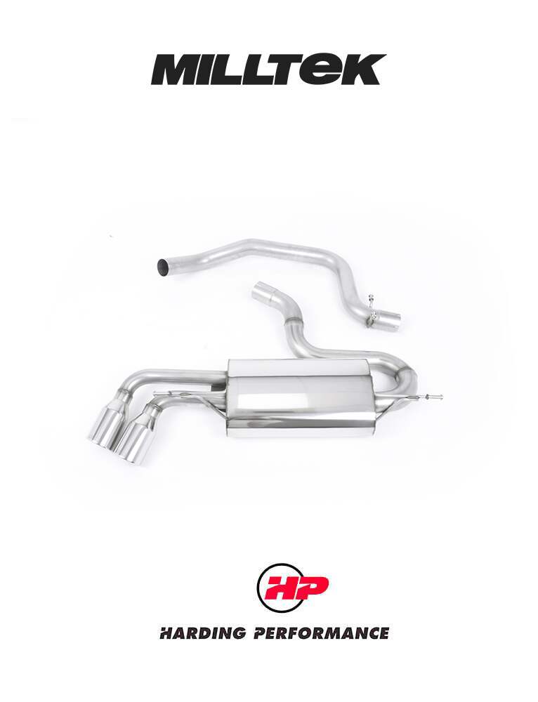 MILLTEK Cat-back – Audi TT Mk2 2.0 TFSi 2WD, Twin – uses standard rear valance [SSXAU145]