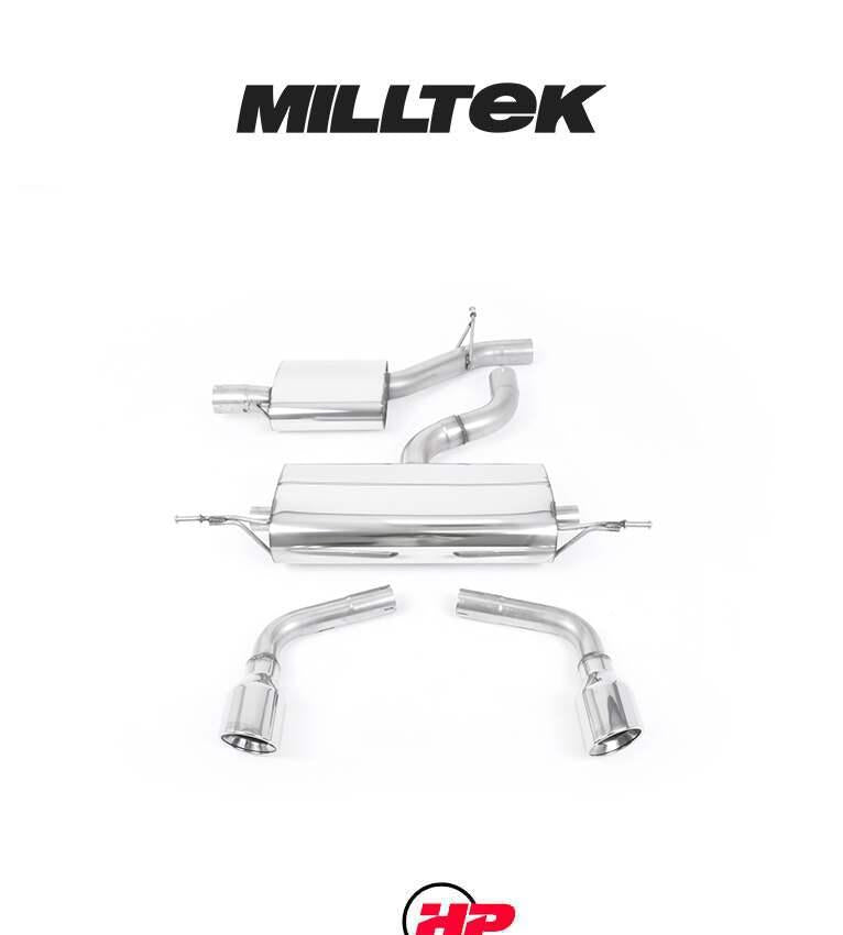 MILLTEK Cat Back Audi TT Mk2 3.2 Quattro Dual Outlet - Non-resonated / Race