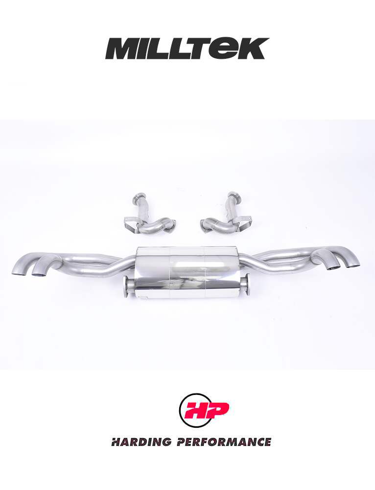 MILLTEK Cat-back – Audi R8 V8 4.2 FSI quattro, Non-resonated (louder), Uses OEM tailPipe trims [SSXAU181]