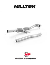 MILLTEK Downpipe – Golf MK6 R/S3 8P - 2.75" Milltek Cat Back - 200cell HJS Catalyst - Up To Mid 2008