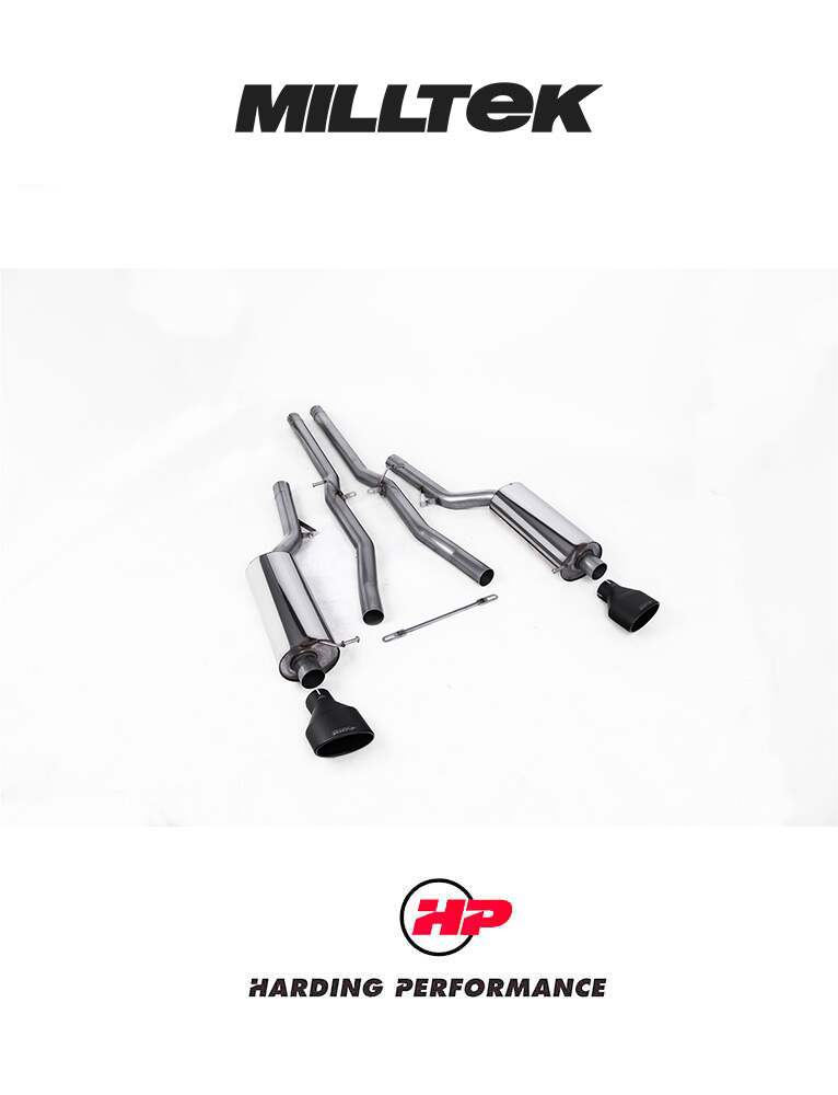 MILLTEK Cat-back – Audi RS6 C5 - Non-resonated (louder) - Black Oval Tips