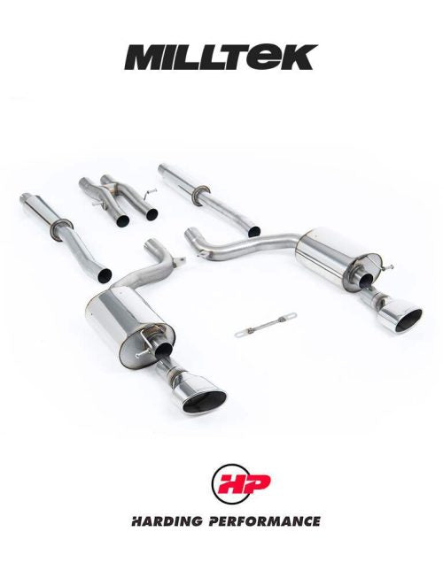 MILLTEK Cat-back – Audi RS6 C6 - Resonated - Dual-Oval