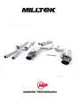 MILLTEK Audi RS4 B7 Cat Back Exhaust 4.2 V8 Saloon Avant and Cabriolet - Resonated - Black Oval Trims - Valved