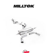 MILLTEK Cat Back Audi TT Mk2 3.2 Quattro Dual - Non-resonated / Race