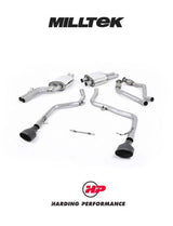 MILLTEK Cat Back Audi S4 3.0 TFSI B8 Quad - Race - Dual Oval - Cerakote Black