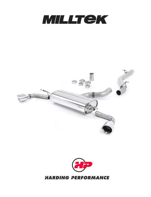 MILLTEK Cat Back Audi TT Mk2 3.2 Quattro Dual - Non-resonated / Race