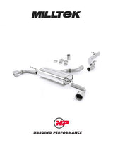 MILLTEK Cat Back Audi TT Mk2 3.2 Quattro Dual Outlet - Non-resonated / Race
