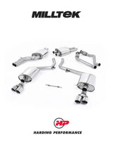 MILLTEK Cat Back Audi S4 3.0 TFSI B8 Quad - Race - Dual Oval - Cerakote Black