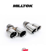 MILLTEK Cat Back Audi S4 3.0 TFSI B8 Quad - EC-approved - Quad - Cerakote Black