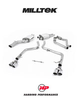 MILLTEK Cat Back Audi S5 3.0 TFSI Quattro S Tronic B8 Version Quad - Race - Quad - Polished