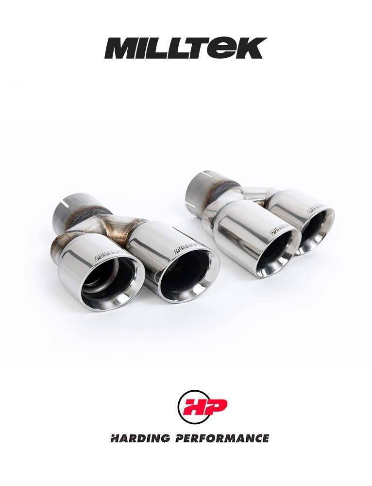 MILLTEK Cat Back Audi S5 3.0 TFSI Quattro S Tronic B8 Version Quad - Race - Dual Oval - Polished