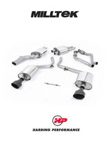 MILLTEK Cat Back Audi S5 3.0 TFSI Quattro S Tronic B8 Version Quad - EC-approved - Dual Oval - Cerakote Black
