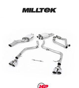 MILLTEK Cat Back Audi S4 3.0 TFSI B8 Quad - Race - Quad - Polished