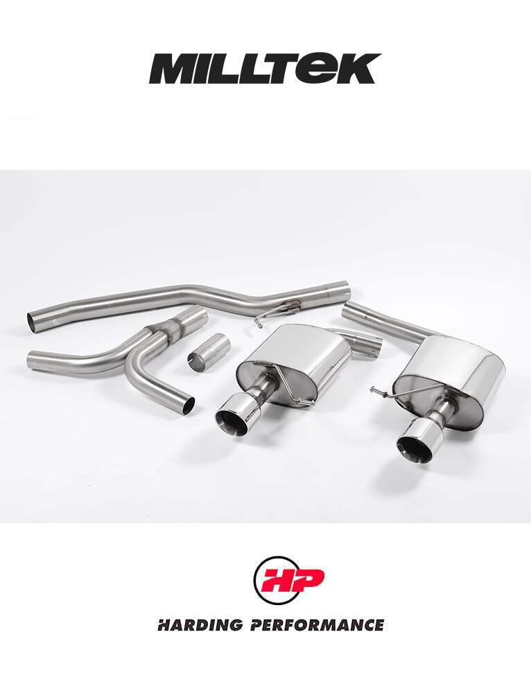 MILLTEK Cat-back – Audi A5 3.0 TDI DPF Quattro Cabriolet & Coupe, Dual Outlet - SSXAU273