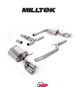 MILLTEK Cat-back – Audi A5 3.0 TDI DPF Quattro Cabriolet & Coupe, Quad Outlet - SSXAU274