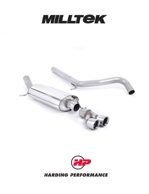 MILLTEK Cat-back – Audi A1 1.4 TFSI / VW Polo GTI 1.4 TSI - Non-resonated - A1 122PS - Polished Tips