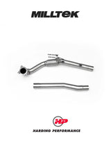 MILLTEK Downpipe – Golf MK6 R/S3 8P - 3" Milltek Cat Back - 200cell Race Catalyst - From Mid 2008 Onwards