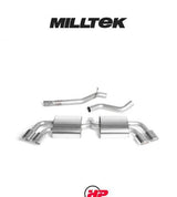 MILLTEK Cat Back Audi TT Mk2 TTS Quattro - Non-resonated / Race