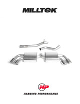 MILLTEK Cat Back Audi TT Mk2 TTS Quattro - Non-resonated / Race