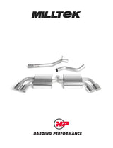 MILLTEK Cat Back Audi TT Mk2 TTS Quattro - Resonated