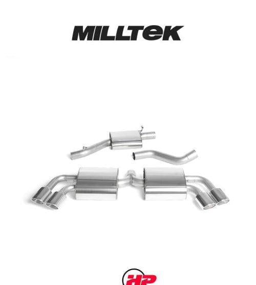 MILLTEK Cat Back Audi TT Mk2 TTS Quattro - Resonated