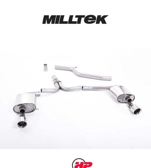 MILLTEK Cat-back – Audi A4 B8 2.0 TDI S line Dual-outlet - Polished