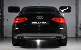MILLTEK Cat Back Audi A4 2.0 TDI B8 S Line Models Only Quad Outlet Requires S4 3.0T Lower Spoiler And Detailing Strip - SSXAU664 - Cerakote black