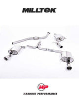 MILLTEK Cat-back – Audi A4 B8 2.0 TFSI Tiptronic - Resonated / EC-approved - Dual Outlet - Polished