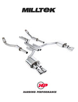 MILLTEK Cat-back – Audi S6 4.0 TFSI C7 - Non-resonated - ValveSonic - Cerakote Black