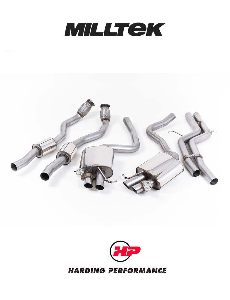 MILLTEK Cat-back – Audi RS4 B8 4.2 FSI quattro Avant - Non-resonated (louder)